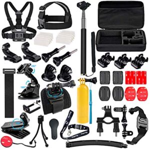 suptig accessories kit compatible for gopro hero 11 hero 10 hero 9 hero 8 hero 7/6/5/4/3/3+/2/1/session gopro max gopro fusion dji osmo, insta360 and akaso action camera accessories