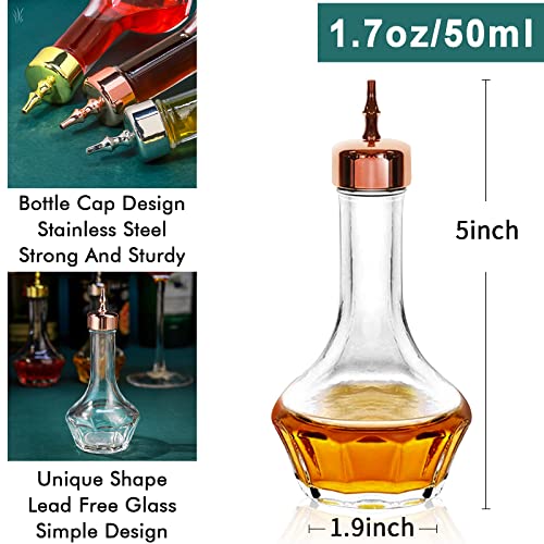 SuproBarware Bitters Bottle Set of 3 Glass Dash Bottle with Dasher Top 1.7oz Professional Bar Tool for Cocktail Great for Bartender Home Bar