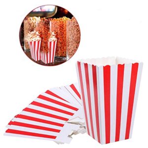 sapeal popcorn boxes containers paper popcorn bags white red striped pack of 24