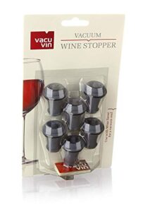 vacu vin wine saver vacuum stoppers set of 6 – grey (limited edition)
