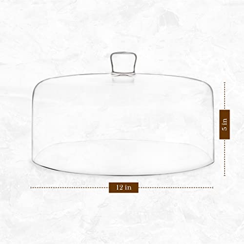 Galashield Glass Cake Dome, Cake Cover Lid for Freshness and Display | 12" Diameter