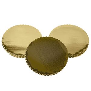 [25pcs] 8" Gold Cakeboard Round,Small Disposable Cake Circle Base Boards Cake Plate Round Coated Circle Cakeboard Base 8inch 25pack (Gold, 8inch)