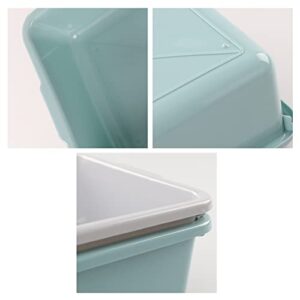 Yubine 8L Small Rectangle Dishpan Bust Tubs, Commercial Bus Tote Boxes, 4-Pack