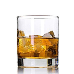 KGnB Whiskey Glasses,Set of 2,11 oz,Premium Scotch Glasses,Bourbon Glasses for Cocktails,Rock Style Old Fashioned Drinking Glassware,Perfect for Father's Day,Party,Bars,Gift, Restaurants and Home