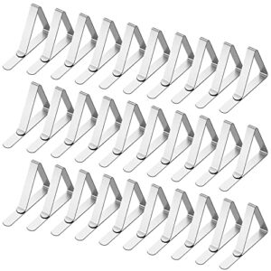 tablecloth clips 30 packs table cloth holder clips,stainless steel outdoor table cloths clips for picnic tables,folding tables,clamps for outdoor tablecloths,picnic table cover clips for party wedding
