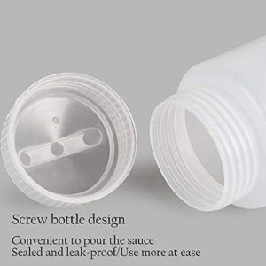 4PCS 16OZ/450ml 3-Hole Plastic Squeeze Condiment Bottles for Sauce Oil Vinegar Ketchup Mustard Salad Dressing Kitchen Accessories Kangkang