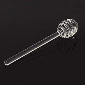 Honbay 1PCS Glass Honey Jam Syrup Dipper Stick Honey Spoon Dipper for Honey Pot Jar(6 Inch)