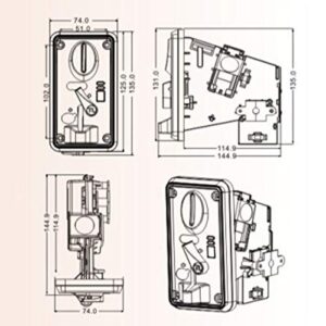 TW-389 Anti Finishing Colorful LED Light Coin Mech Acceptor Coins Selector for Arcade Machines/Toy Vending Machines/Slot Machine