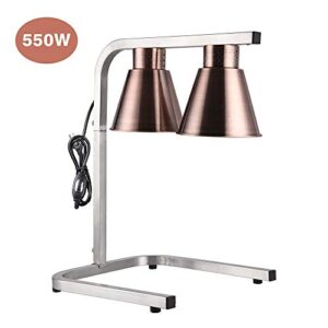 WeChef Commercial Portable Dual Bulb Food Heat Lamp Countertop Free-Standing Food Warmer Buffet Bar Restaurant