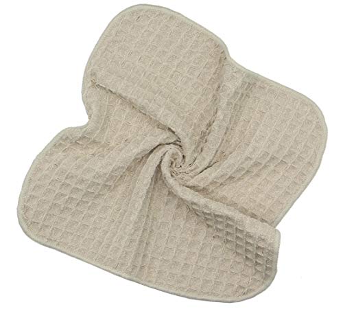 VeraSong Microfiber Kitchen Cleaning Cloth Thick Dish Rags Waffle Weave Washcloths Dish Cloths Ultra Absorbent Odor Free 12inch X 12inch 6 Pack Khaki