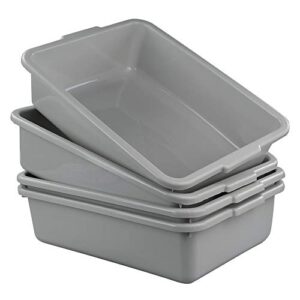 anbers 13l/grey plastic commercial bus box, wash tub basin, 4 packs