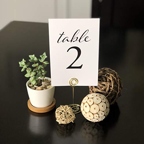 UP THE MOMENT Black Wedding Table Numbers, 1-25, Centerpiece Decorations, Double Sided 4x6, Numbers 1-25 and Head Table Card Included, for Table Number Holders