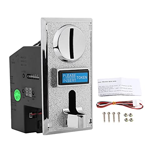 Multi Coin Acceptor, 6 Kinds of Different Coins Selector Acceptor, High Accuracy, Anti-Phishing, Anti-Mixed Coin, for Vending Machines, Game Machine, etc