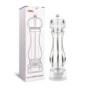kaiciuss salt pepper grinder mill arcylic,the best peppercorn grinder with adjustable mill-clear