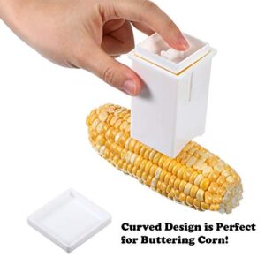 4 Pieces Butter Spreader with Built-In Cover Dishwasher Safe Corn Cob Butterer Plastic Butter Dispenser on Pancakes, Waffles, Bagels, and Toast