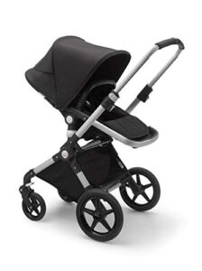 bugaboo lynx - the lightest full-size baby stroller - all-terrain with an effortless push and one-handed steering - compatible with bugaboo turtle one by nuna car seat - alu/black