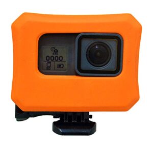 floating case for gopro hero 7 with screw ultra-buoyant floaty for go pro hero 6/5 & 2018 water sports swimming diving - orange
