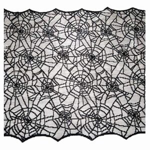 ibohr Halloween Table Runner with Spider Web Lace Festival Table Runner Halloween Table Decoration for Parties & Gatherings, 100% Polyester, 18 X 72 Inch