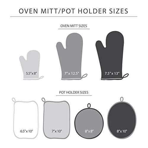 KitchenAid Asteroid Mini Oven Mitt, 5.5"x8", Grey 2 Count