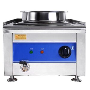 WeChef Commercial Stainless Steel Food Warmer Dual 7L Round Pot Countertop Steam Bain Marie Table Soup Restaurant Buffet