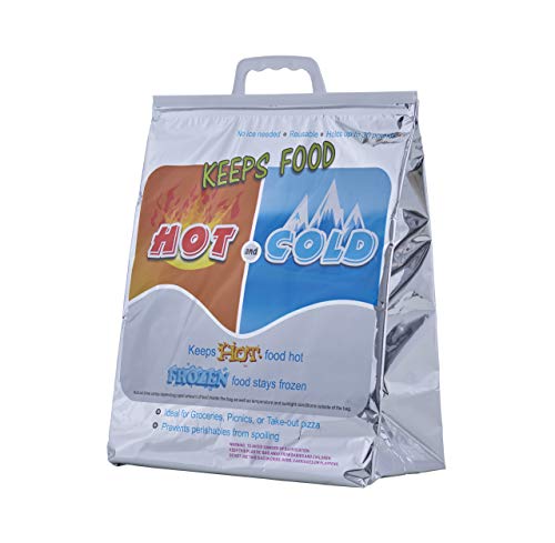 Superio Hot and Cold Reusable Insulated Bag Food Storage for Frozen Items & Hot Items Including Lunch Bags & Grocery Shopping Bags Reinforced Heavy Duty Refrigerated Totes (1, 13"x7"x15.5")