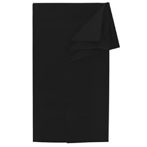 lot45 black plastic tablecloths - 54 x 108 in disposable tablecloths for rectangle tables disposable table covers, 12pk