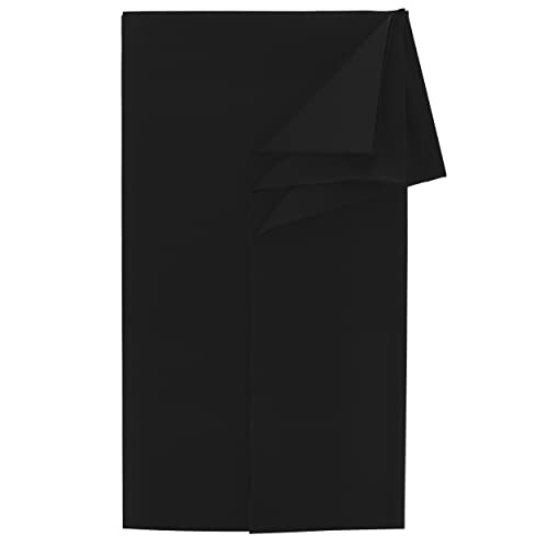 Lot45 Black Plastic Tablecloths - 54 x 108 in Disposable Tablecloths for Rectangle Tables Disposable Table Covers, 12pk