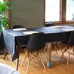 Lot45 Black Plastic Tablecloths - 54 x 108 in Disposable Tablecloths for Rectangle Tables Disposable Table Covers, 12pk