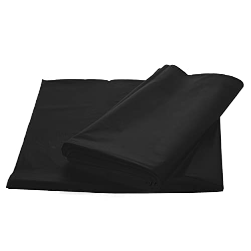 Lot45 Black Plastic Tablecloths - 54 x 108 in Disposable Tablecloths for Rectangle Tables Disposable Table Covers, 12pk