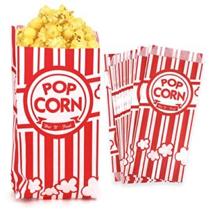 400 popcorn bags 1 once - perfect size for theater, movies, birthday parties celebration - great carnival light snacking bags - popcorn bags for party - sturdy paper bags. (400)