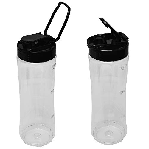 Replacement Cup Parts Compatible with Oster My Blend Blender BLSTPB models and BLSTP2, (2 Pack) 20 OZ Sport Bottle with Lid