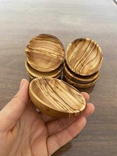 Tubibu Olive Wood Mini Bowls Set of 6 Handmade Bowls, Handcrafted Wooden Mini Bowls