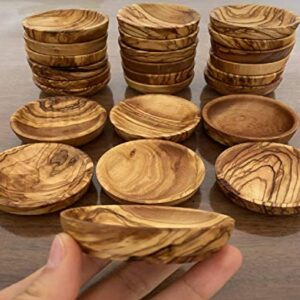 Tubibu Olive Wood Mini Bowls Set of 6 Handmade Bowls, Handcrafted Wooden Mini Bowls