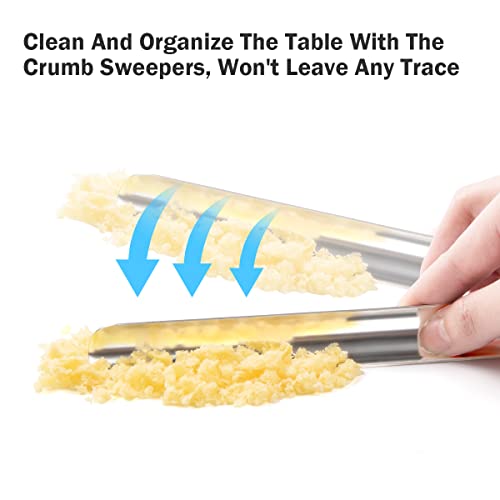 Restaurant Crumb Sweepers, Restaurant Crumb Cleaner, high quality Stainless Steel Crumb Scraper, Crumber tool for Waiters, Waitresses and Servers (1 PACK, Silver)