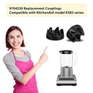 5 Packs 9704230 Blender Coupler Blender Coupling Replacment Parts with 1 Wrench Compatible with KitchenAid WP9704230VP WP9704230