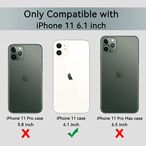 COOLQO Compatible with iPhone 11 Case, and [2 x Tempered Glass Screen Protector] for Clear 360 Full Body Coverage Hard PC+Soft Silicone TPU 3in1 Shockproof Protective Phone Cover