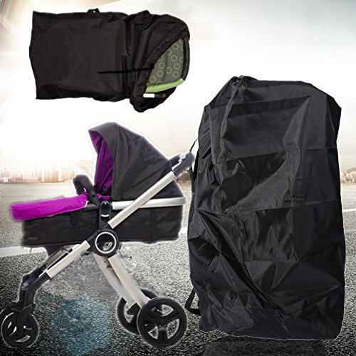 Hztyyier Baby Stroller Travel Bag for Airplane Gate Check in Standard Strollers with Adjustable Lock Webbing Handle Stretch Zipper Pouch(Car Stroller)