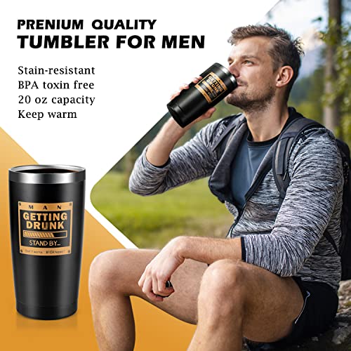 Birthday Gifts for Men, Premium Tumbler Gifts Basket For Men, Unique Dad Gift Ideas from Daughter Wife, Valentines Gifts, Christmas Gifts for Men Him Husband - Gifts for Men Who Have Everything