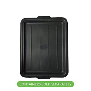 Restaurantware LID ONLY: RW Clean 23.2 Inch x 16.9 Inch Bus Tub Lid, 1 Snap-On Lid For Bus Box - With Handles, Black Plastic Restaurant Tub Lid, Bus Tub Sold Separately