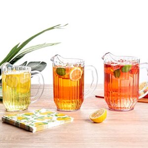 Restaurantware Base 47 Ounce Beer Pitcher, 1 Durable Restaurant Pitcher - Hard Plastic, Serve Soda, Lemonade, Juice, or Sangria, Clear Plastic Water Pitcher, For Bars, Parties, or Homes