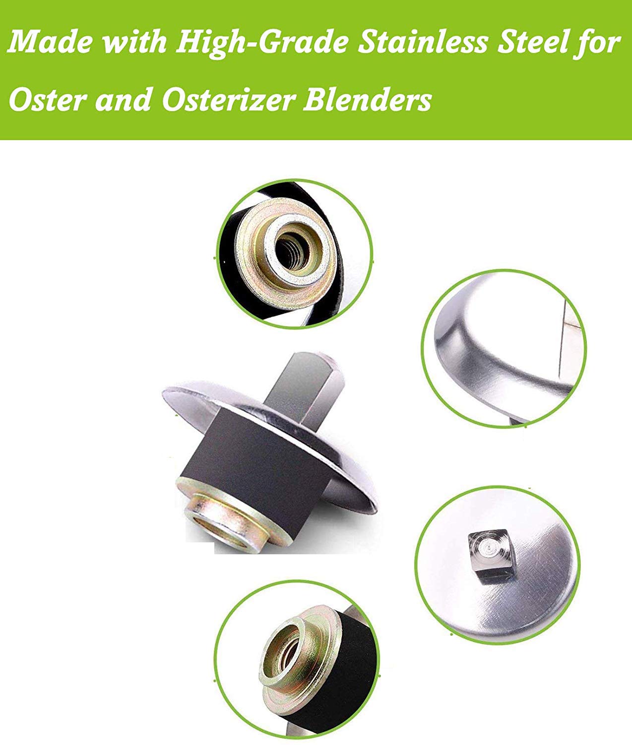 Blender Blade for Oster Osterizer with Sealing Ring Gasket Blender 4902 Blender Jar Bottom Coupling Stud Pin Kit Compatible with Oster Blender Glass Jar Replacement Kit