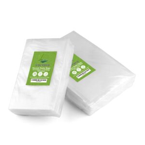 vacyaya 100 count vacuum sealer bags 50 each size quart 8" x 12" and gallon 11" x 16" for food, seal a meal vac sealers, sous vide cooking vaccume safe, pre-cut storage bag