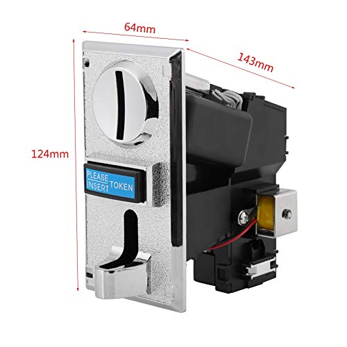 Multi Coin Acceptor Selector Accept 6 Different Kinds of Coins for Game Machines, Vending Machines, Coin-Operated Telephone, Coin-Operated Washers Dryers