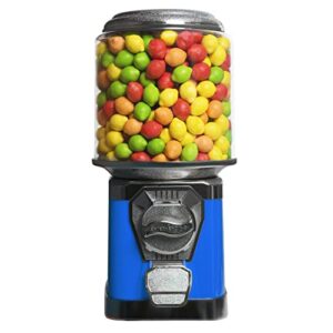 gumball machine for kids - blue vending machine with cylinder globe - bubble gum machine for kids - home vending machine - coin gumball machine - bubblegum machine - gum ball machine without stand