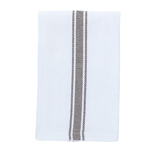 Arkwright Herringbone Kitchen Tea Towels - (Pack of 24) 100 Percent Cotton Dishcloth, Absorbent, Quick Dry Dish Drying Towel, 15 x 25 in, Grey