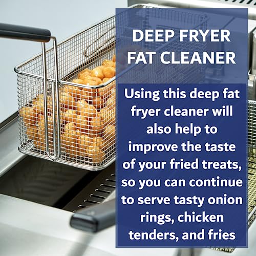 Fry-Whiz Deep Fryer Cleaner, Non-Foaming Fryer Cleaning Powder, Magic Clean Fryer Boil Out Powder to Remove Carbon & Grease Deposits in Deep Fryers, Makes Fryers Shine, 1 Gal Jar