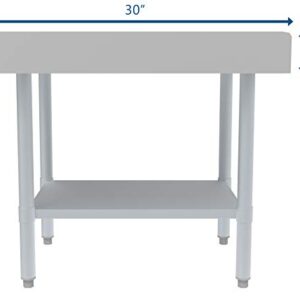 KoolMore 16 Gauge Stainless Steel Commercial Equipment Stand - 30 x 24 Heavy Duty Griddle Stand with Undershelf (EQT-163024)