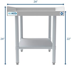 KoolMore 16 Gauge Stainless Steel Commercial Equipment Stand - 30 x 24 Heavy Duty Griddle Stand with Undershelf (EQT-163024)