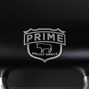 Prime Pellet Grill 81222 KC King 300 Square Inches Grilling Area Electric Pellet Smoker Grill Convection Oven Slow Roaster Auto Pilot With Digital Temprature Control & Hands Free Thermometers - Black