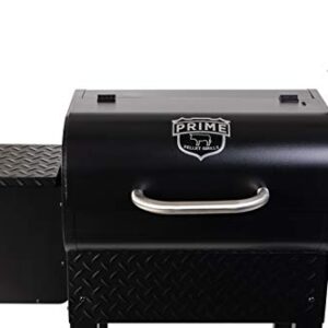 Prime Pellet Grill 81222 KC King 300 Square Inches Grilling Area Electric Pellet Smoker Grill Convection Oven Slow Roaster Auto Pilot With Digital Temprature Control & Hands Free Thermometers - Black